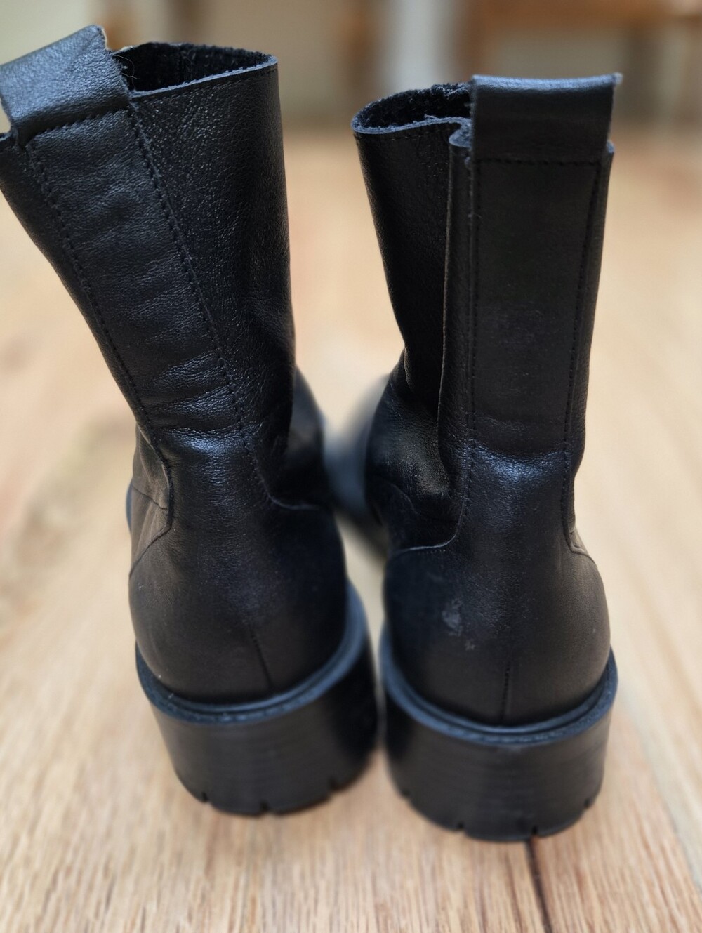 Zara suede leather ankle zipper goth boots 40/9 - Picture 4 of 8